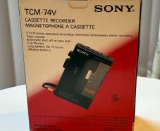 Sony TCM-74V Vintage Cassette Recorder-Like New in Original Box Manuals