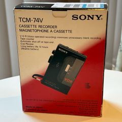 Sony TCM-74V Vintage Cassette Recorder-Like New in Original Box Manuals