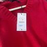 Zara Red Oversized V Neck Jumper  Size Large Image 9