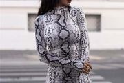 Snake skin pattern dress