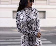 Snake skin pattern dress
