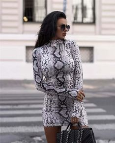 Snake skin pattern dress