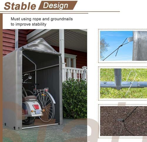 Garden Waterproof Anti-UV Bike Storage Tent Bicycle Motorcycle Shed Shelter