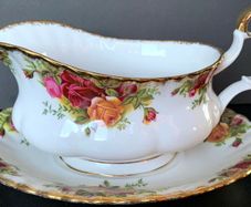 Royal Albert "Old Country Roses" Gravy Boat and Underplate