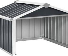 Garden Robot Lawnmower Shed, Galvanised Steel, Anthracite, 92x97x63 cm, Outdoor Tool Storage, Protective House for Robot, for Lawn and Garden, Patio Storage Shed, Weather-Resistant