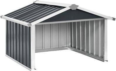 Garden Robot Lawnmower Shed, Galvanised Steel, Anthracite, 92x97x63 cm, Outdoor Tool Storage, Protective House for Robot, for Lawn and Garden, Patio Storage Shed, Weather-Resistant