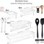 NEW SALE | 14 Pcs Kitchen Drawer Organiser Storage Trays for Makeup Bedroom Office, Desk Versatile, Plastic, Clear Image 2