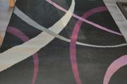 rug black with pink purple barely used