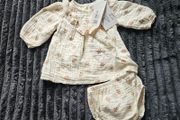 Zara Soft Baby Dress With Baby Knickers