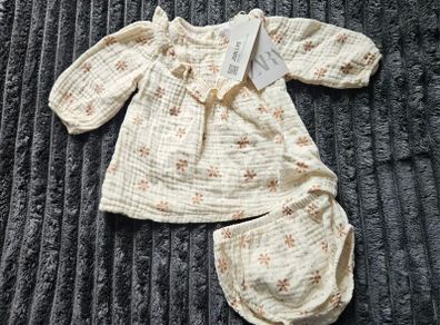 Zara Soft Baby Dress With Baby Knickers