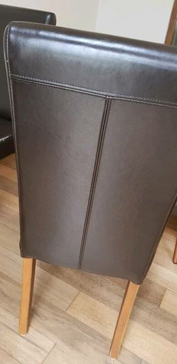 Brown Leather dining room chairs