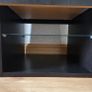 IKEA Black Brown Bedside Table / Nightstand with Glass Top Image 5