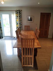 Solid Oak Extendable Dining Table & 6 Solid Oak Chairs