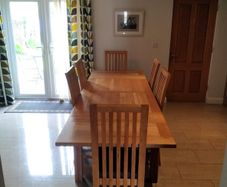 Solid Oak Extendable Dining Table & 6 Solid Oak Chairs