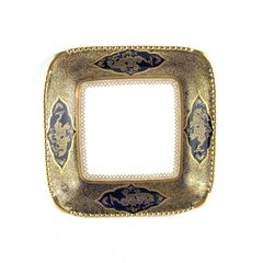 Antique Cobalt blue dragon motif dish