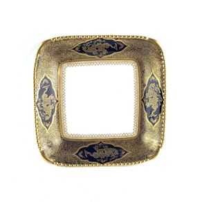 Antique Cobalt blue dragon motif dish