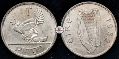 [#2316] - Ireland 1952 | Irish 1d | One Penny | KM.11