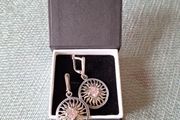 silver earrings