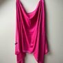 Cashmere Silk Large Fuchsia Shawl Image 3