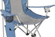 camping Folding chair 600D polyester /rip stop with side pocket grey blue (FREE SHIPPING)