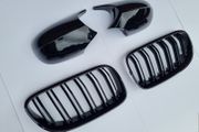 Brand New E92 E93 Lci Black Kidney Grilles &amp; Mirror Covers Set