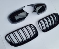 Brand New E92 E93 Lci Black Kidney Grilles & Mirror Covers Set