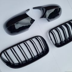 Brand New E92 E93 Lci Black Kidney Grilles & Mirror Covers Set