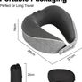 Travel Pillow, Memory Foam Neck Pillow for Travel, Soft Neck Support Pillow, Quick Pack Flight Pillow for Airplane, Train, Car, Office Sleeping Rest (FREE POSTAGE) Image 5