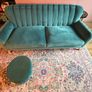 EZ Living Waldorf (formerly Harper) 3 Seater Velvet Sofa + Matching Velvet Footstool Image 3