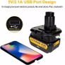 Battery Converter Adapter USB  For RYOBI Convert DEWALT 18-20v Milwaukee  to 18V Battery Adapter Image 2