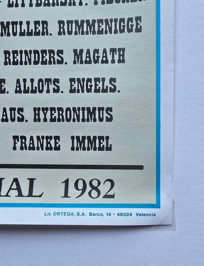 Original 1982 World Cup Final Italy vs Germany Poster Donat Sauri Ortega Spain 82