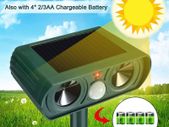 Ultrasonic Solar Cat Dog Repellent Fox Pest Scarer Deterrent Repeller Garden