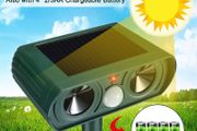 Ultrasonic Solar Cat Dog Repellent Fox Pest Scarer Deterrent Repeller Garden