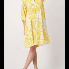German brand Monari - Primrose Yellow Dress - UK 12 - BNWT RRP 150