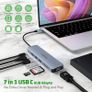 7 in 1 USB C to HDMI HOPDAY USB C Adapter with 4K HDMI, Type C 100W PD, 5Gbps USB 3.0 Data Ports, SD/TF Card Reader, Docking Station for MacBook Air/Pro, iPad, Windows Image 2