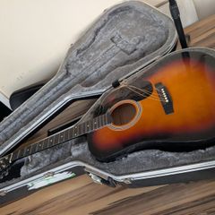 Squier by Fender electro acoustic and hard case