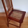 Antique Vintage Chair with Rattan Woven Seat Pad Image 4
