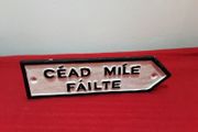Vintage Style Cast Iron Irish Road Sign