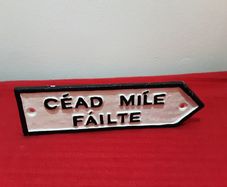 Vintage Style Cast Iron Irish Road Sign