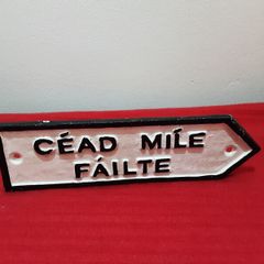 Vintage Style Cast Iron Irish Road Sign