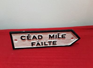 Vintage Style Cast Iron Irish Road Sign