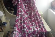 sweetheart floral midi dress