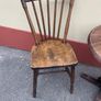 Sturdy Old Irish Country Chairs and two Vintage Round Tables suitable for cottage/pub Image 2