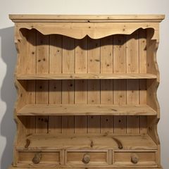 Restored Country Pine Display Cupboard