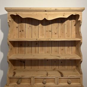 Restored Country Pine Display Cupboard