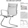 Set of 2 Cantilever  dining chairs PU Leather Visitor Chair with Chrome Frame Image 4