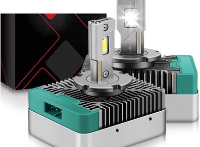 D5S LED Headlight Bulb 35W 5200LM 6000K Cool White High Low Beam Xenon HID Conversion Kit, 2 Pcs