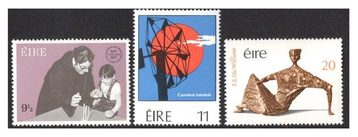 1979 Ireland Anniversaries: Arrival of St John of God. Energy Conservation .Irish Art Commemorative Stamp Mint Never Hinged (MNH)