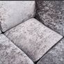 Grey velvet corner L shaped sofa Image 5