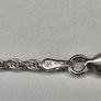 Vintage Sterling Silver Amethyst Cabochon Pendant Rope Chain Necklace 925 Italy Image 4